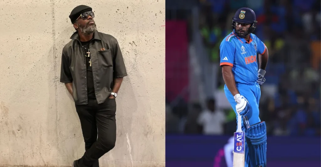 Chris Gayle congratulates Rohit Sharma 4QNuzZ