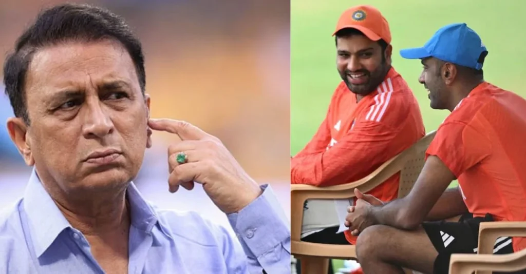 Sunil Gavaskar Rohit Sharma and Ravichandran Ashwin 8vLYv5