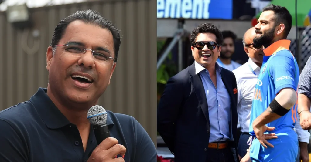 Waqar Younis Sachin Tendulkar and Virat Kohli RMOIpF