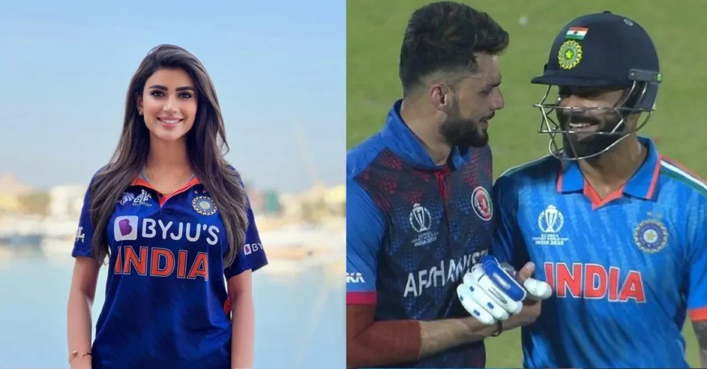 Wazhma Ayoubi Naveen ul Haq Virat Kohli wdtUkO