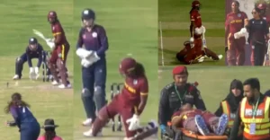 Hayley Matthews scores century after being stretchered off in the thrilling Womens World Cup Qualifier 2025 match yCjYpn